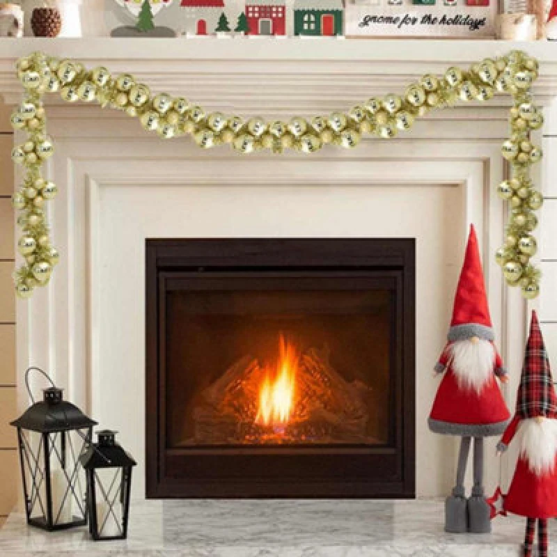 Image of Vidaxl Christmas Ball Garland Gold 186cm Polystyrene