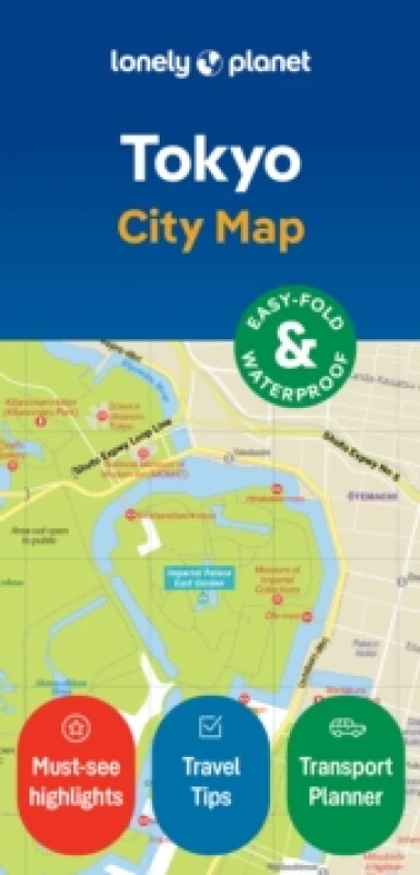 Image of Lonely Planet Tokyo City Map : Durable, Waterproof, Easy-Fold Planning Map with Attractions & Walking Tours Sheet map, folded