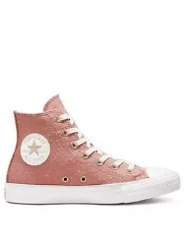 Image of Converse Chuck Taylor All Star Hi Tops - Pink/White, Size 6, Women