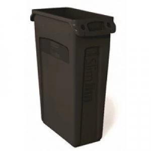 Image of Rubbermaid Slim Jim Black Venting Channel Container 87 Litre 3540-60-B