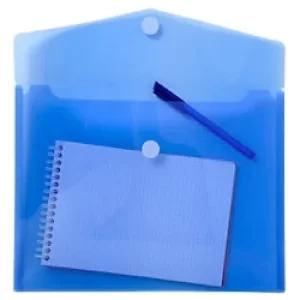Image of Exacompta Document Wallet 56422E A4 Blue Polypropylene Pack of 50