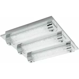 Image of Loops - Wall Flush Ceiling Light Colour Chrome Shade Clear Plastic Crystal Bulb LED 3x7W