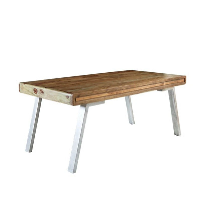 Image of Buttercup Farm Aspen Medium Dining Table - Metal/wood - L90 X W150 X H76 Cm