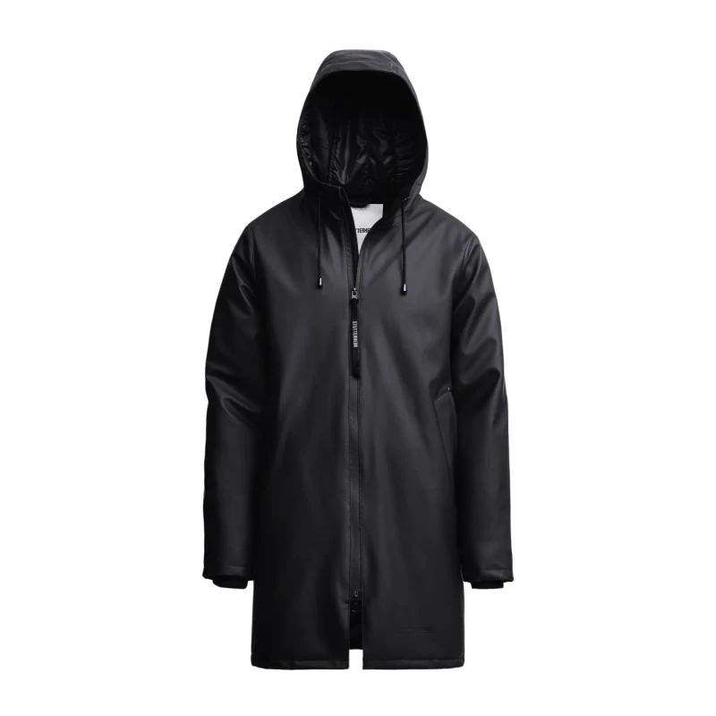 Image of Stutterheim Womens zipped raincoat Stutterheim Stockholm Noir Female L