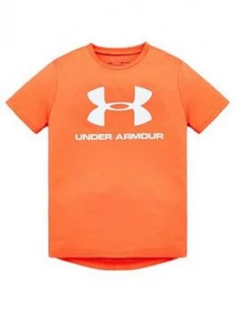 Image of Urban Armor Gear Childrens Sportstyle Logo Short Sleeved T-Shirt - Red