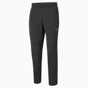 Image of PUMA Manchester City FC Mens Warm Up Pants, Black Heather/Copper, size Medium, Clothing