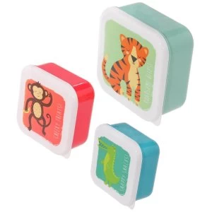 Image of Fun Zoo Animals (Set of 3) Plastic Lunch Boxes