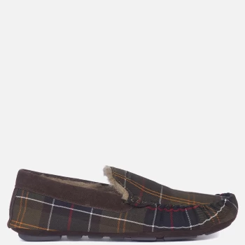 Image of Barbour Mens Monty Moccasin Slippers - Recycled Classic Tartan - UK 8