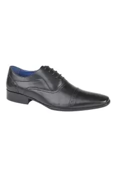 Image of Eyelet Punched Cap Leather Oxford Shoes