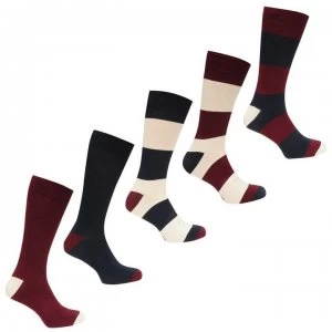Image of SoulCal Formal 5 Pack Socks Mens - Port/Peacoat