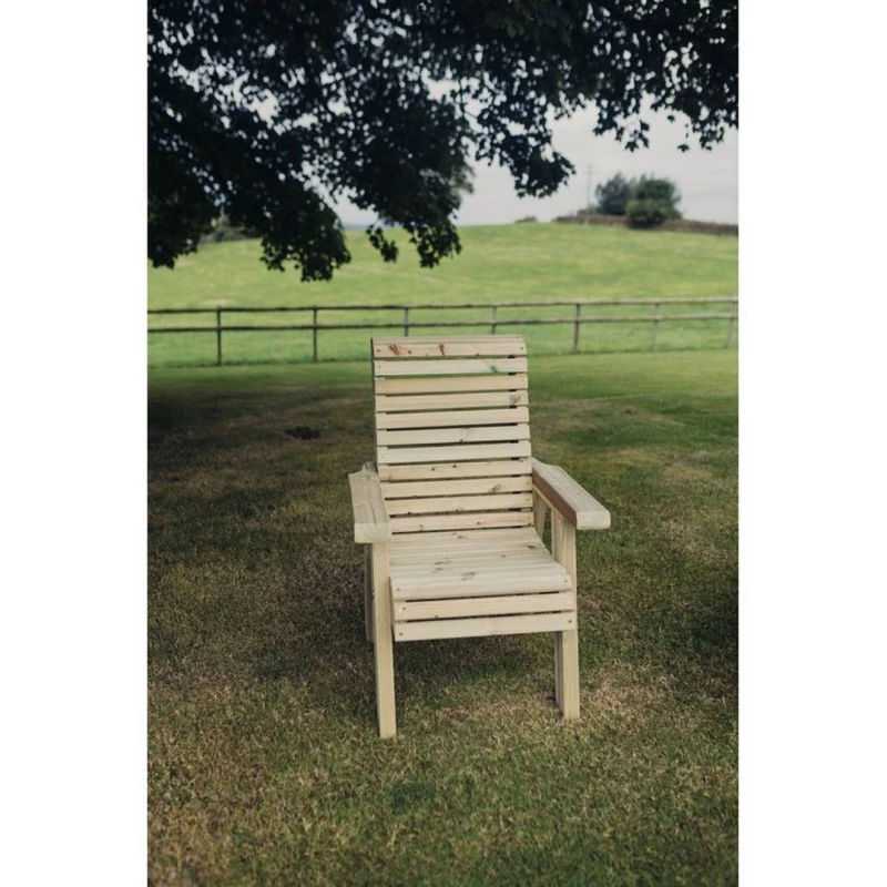 Image of Churnet Valley Garden Furniture Ltd Single Chair - Wood - L69 x W69 x H105cm in Brown Brown Unisex