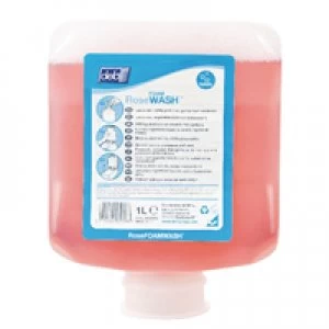 Image of Deb Refresh Rose Foam Wash 1 Litre Cartridge Pack of 6 RFW1L