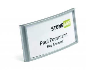 Image of Durable Classic Clip Name Badge 30x65mm Pack of 10 854123