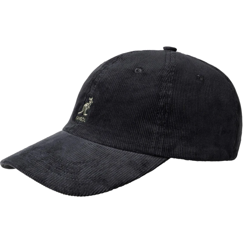 Image of Kangol Adults Cord Baseball Cap Black unisex One Size