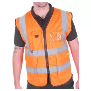 Image of Executive Mesh Waistcoat Orange - Size S