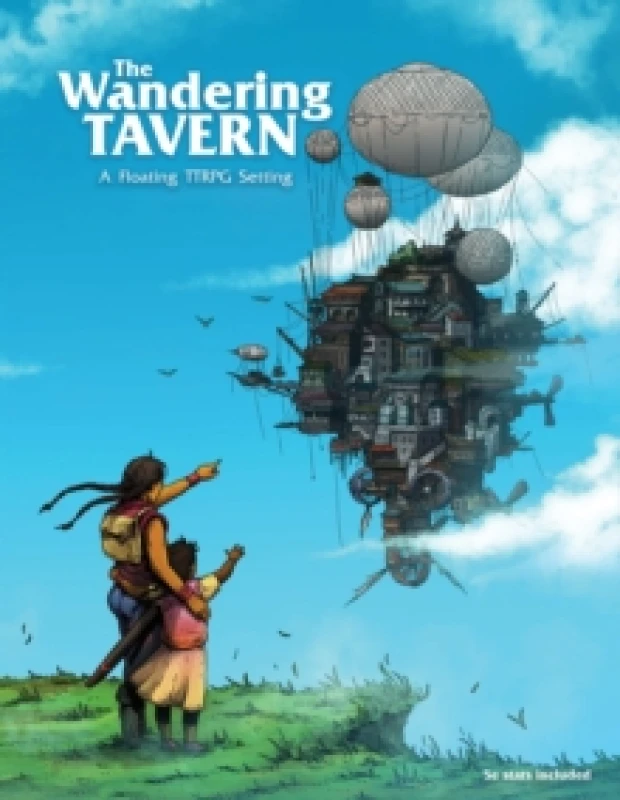 Image of The Wandering Tavern : A Studio Ghibli-inspired floating TTRPG Setting (System Agnostic and 5e compatible) Hardback