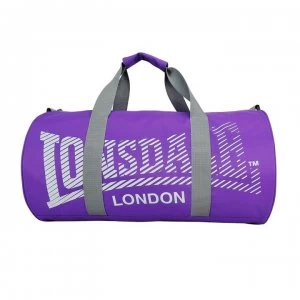 Image of Lonsdale Barrel Bag - Purple/Grey
