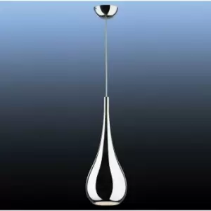 Image of Netlighting Modern Hanging Pendant Chrome 1 Light with Metal Alloy Shade, E27 -