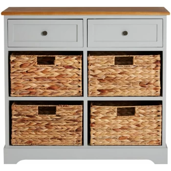 Image of Premier Housewares - Vermont Two Drawers Four Baskets Cabinet