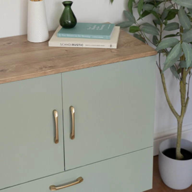 Image of D-C-Fix Plain Matt Sage Green Self Adhesive Vinyl Wrap Film For Kitchen Doors And Furniture 2M(L) 67.5Cm(W)