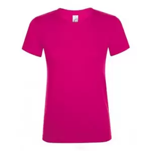 Image of SOLS Womens/Ladies Regent Short Sleeve T-Shirt (L) (Fuchsia)