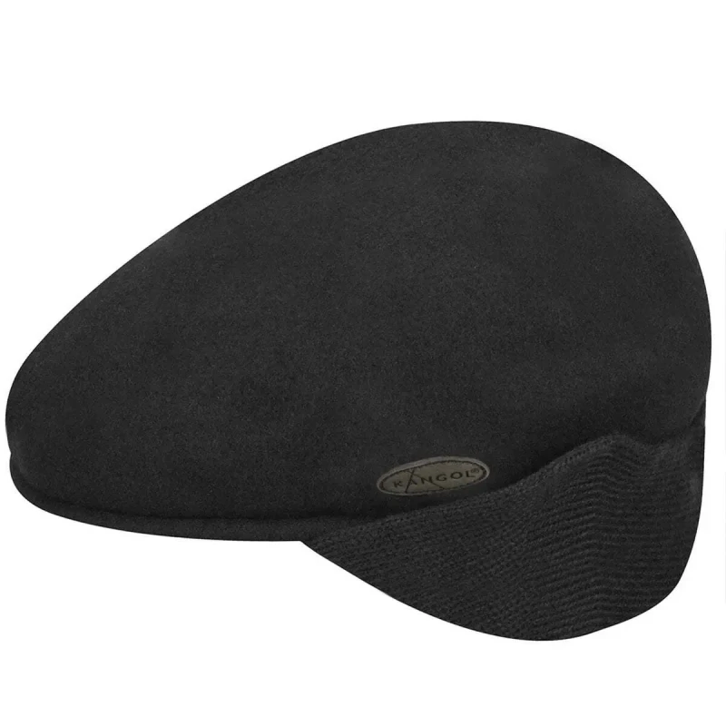 Image of Kangol Beret Kangol Wool 504 Earlap Noir Unisex S