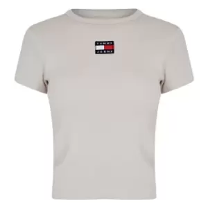 Image of Tommy Jeans Baby Badge T Shirt - Beige