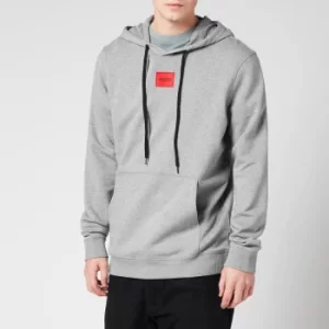Image of Hugo Boss Logo Patch Pullover Hoodie Grey Size L Men