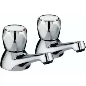 Image of Club Chrome Bath Taps - Hot & Cold - 3/4' Fitting - Bristan