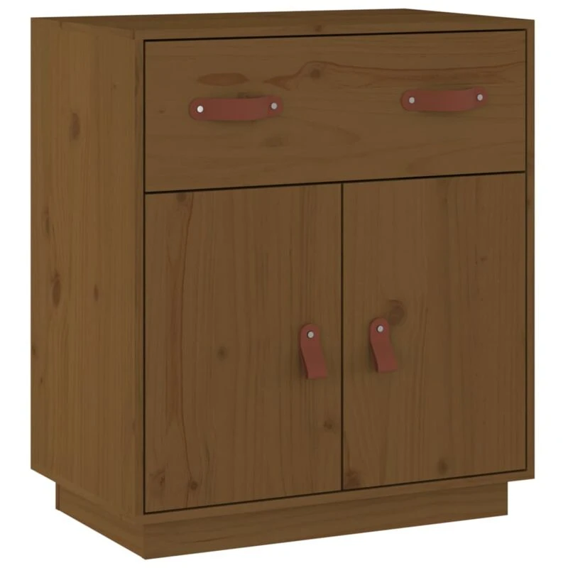 Image of vidaXL Sideboard Honey Brown 65.5x40x75cm Solid Wood Pine, Brown 820130