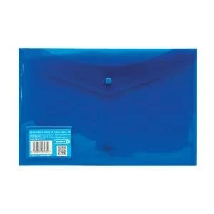 Image of Concord Stud Wallet File Translucent Polypropylene Foolscap Blue Pack