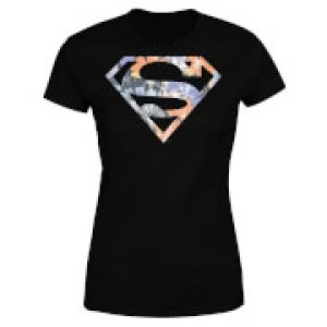 Image of DC Originals Floral Superman Womens T-Shirt - Black