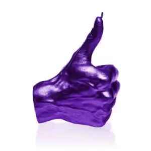 Image of Hand OK Thumbs Up Candle &ndash; Violet Metallic