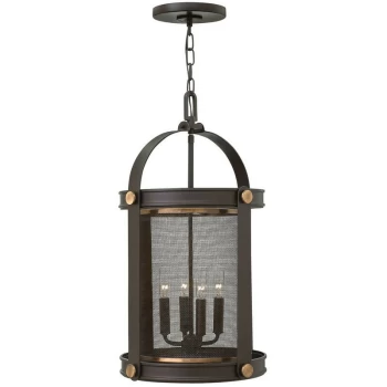 Image of Elstead - Hinkley Holden Pendant Light Chandelier Lantern 4x E14 Light Buckeye Bronze