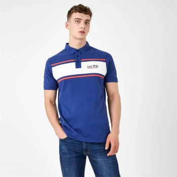 Image of Jack Wills Wensum Cut and Sew Polo - Blue