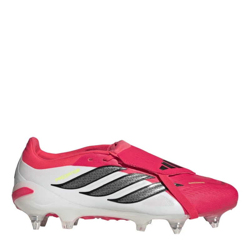 Image of adidas Mens adidas Predator Fold-Over Tongue Pro Soft Ground Football Boots Red/Blk/White male 6 (39.3)