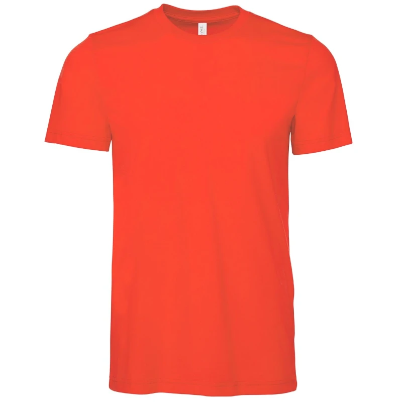 Image of Bella + Canvas Mens Jersey Crew Neck T-Shirt in Dark Red Size: XS Dark Red Male XS