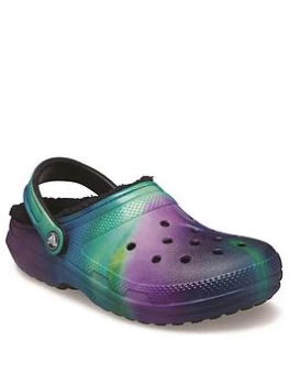Image of Crocs Classic Lined Into The Unknown Clogs - Multi , Multi, Size 5, Women