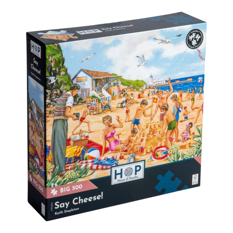 Image of The House Of Puzzles Say Cheese, BIG 500 Piece Jigsaw Puzzle Multi unisex