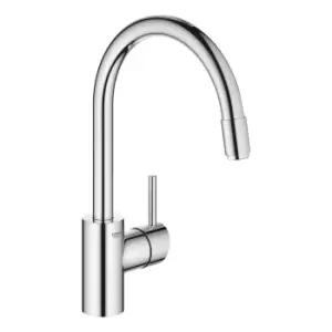 Image of Grohe Concetto Chrome Pull Out Spray Single Lever Mixer Kitchen Tap