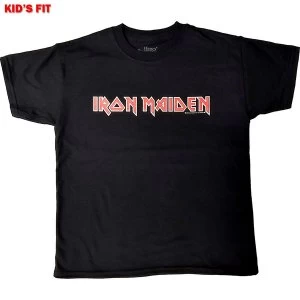 Image of Iron Maiden - Logo Kids 7 - 8 Years T-Shirt - Black