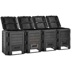 Image of Garden Composter Black 1600 L vidaXL - Black