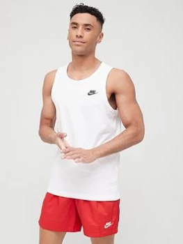 Image of Nike Club Tank - White, Size S, Men