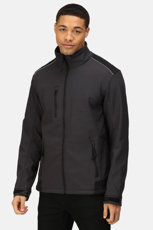 Image of Regatta Regatta Men Sandstorm Softshell Jacket in Grey Size: 3X-Large Grey XXXL Male 5051513723905