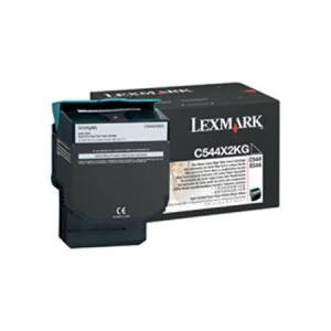 Image of Lexmark C544X2KG Black Laser Toner Ink Cartridge