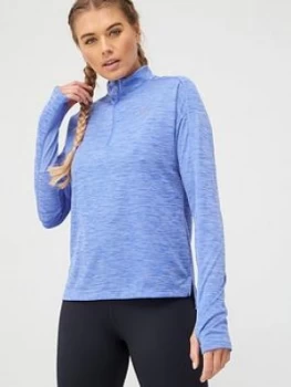 Image of Nike Running Long Sleeve Pacer Zip Top - Sapphire