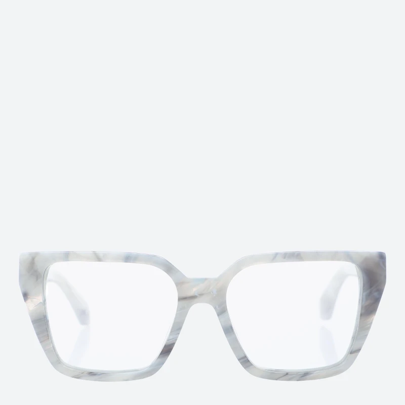 Image of Off White Optical S Reading Glasses Marble Blue unisex One Size