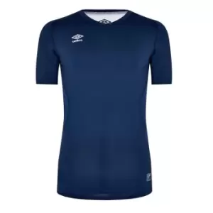 Image of Umbro V Neck Short Sleeve Baselayer Top Mens - Blue