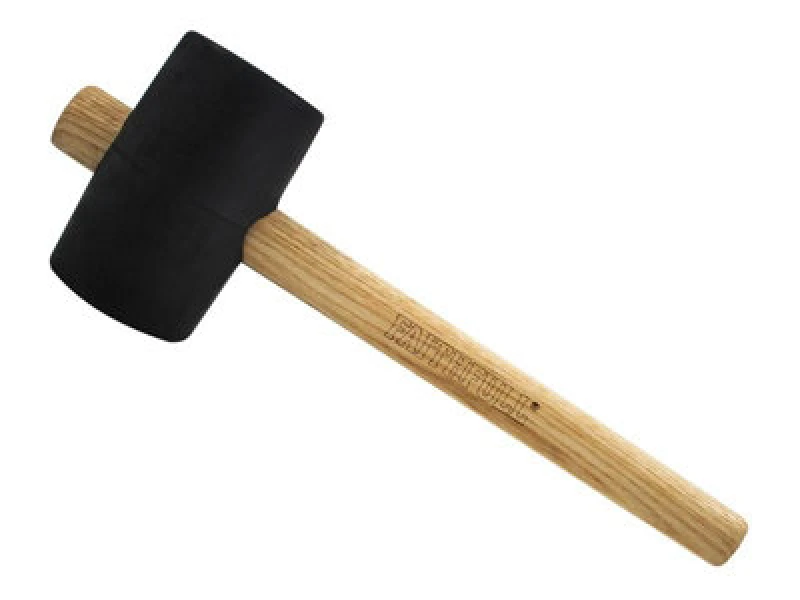 Image of Faithfull Fsc Black Rubber Mallet 24Oz Fairmb24Fsc