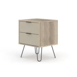 Image of Augusta Driftwood 2 drawer bedside cabinet